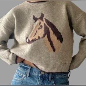 New Luna Ivy- Horse Sweater- Size M (fits like S)